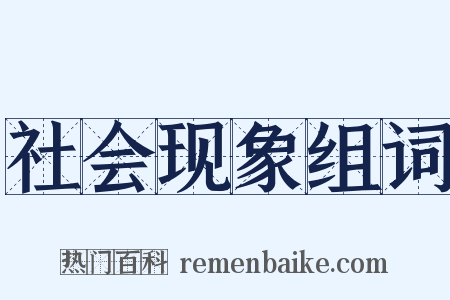 社会现象组词是什么意思的图片